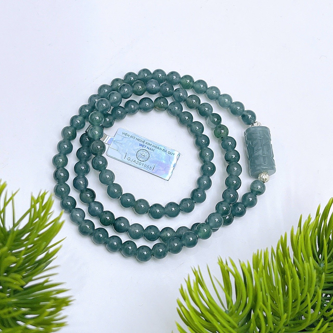 Chuỗi Quấn 3 Ngọc Lam Mix Lu Khắc – Thanh Lịch & Phong Thủy 💚